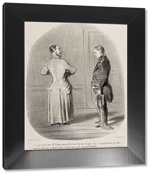 A quoi pensez vous, Mr. Piquepruneman... 1849. Creator: Honore Daumier