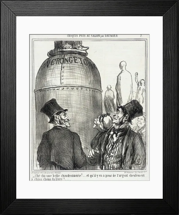 Framed Print : Ché cha une belle chaudronnerie!... 1865. Creator: Honore Daumier Framed Print : Ché cha une belle chaudronnerie!... 1865. Creator: Honore Daumier
