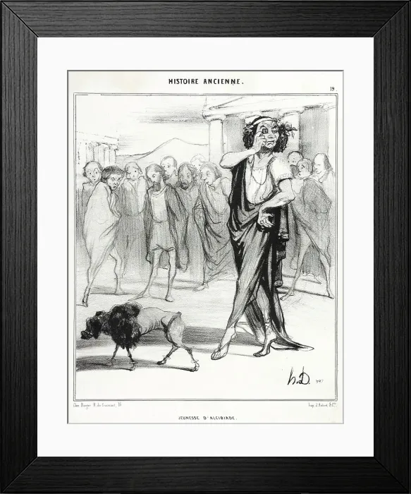 Framed Print : Jeunesse d'Alcibiade, 1842. Creator: Honore Daumier Framed Print : Jeunesse d'Alcibiade, 1842. Creator: Honore Daumier