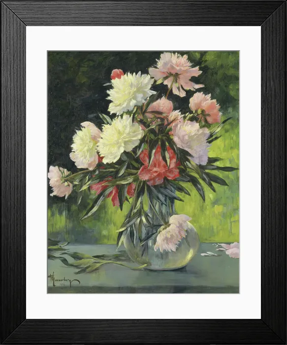 Framed Print : Peonies, 1898. Creator: Gunnar G:son Wennerberg Framed Print : Peonies, 1898. Creator: Gunnar G:son Wennerberg