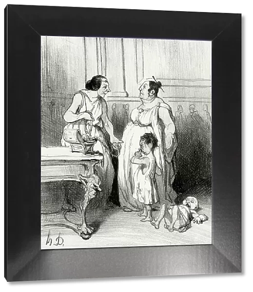 La Mère des Gracques, 1842. Creator: Honore Daumier