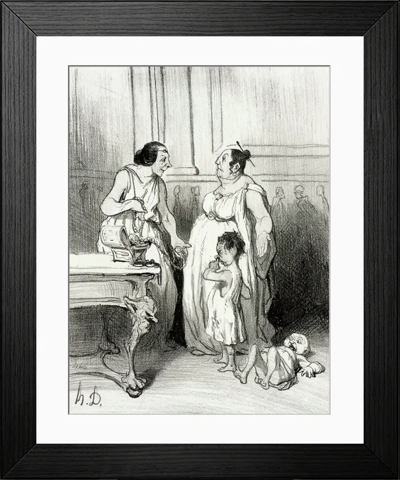 Framed Print : La Mère des Gracques, 1842. Creator: Honore Daumier Framed Print : La Mère des Gracques, 1842. Creator: Honore Daumier