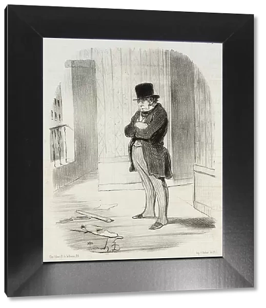 Déménagé !... et pour me payer trois termes... il me laisse... 1847. Creator: Honore Daumier