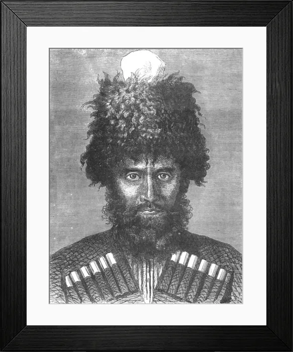 Framed Print : A Kabardan of the Caucasus; The Caucasus, 1875. Creator: Unknown Framed Print : A Kabardan of the Caucasus; The Caucasus, 1875. Creator: Unknown