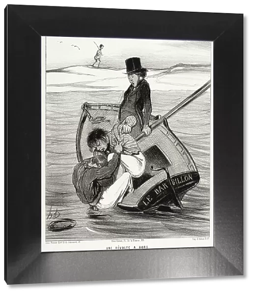 Une Révolte à Bord, 1843. Creator: Honore Daumier