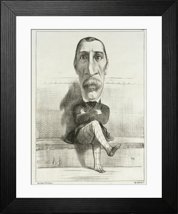 Framed Print : Buvignier, 1849. Creator: Honore Daumier Framed Print : Buvignier, 1849. Creator: Honore Daumier