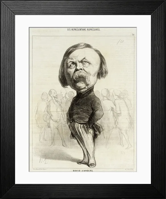 Framed Print : David d'Angers, 1849. Creator: Honore Daumier Framed Print : David d'Angers, 1849. Creator: Honore Daumier
