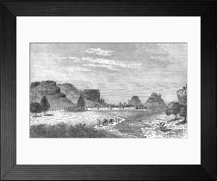 Framed Print : View of Koundian; Journey from the Senegal to the Niger, 1875. Creator: Unknown Framed Print : View of Koundian; Journey from the Senegal to the Niger, 1875. Creator: Unknown