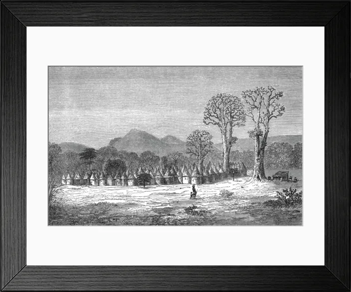 Framed Print : Village of Niantanso; Journey from the Senegal to the Niger, 1875. Creator: Unknown Framed Print : Village of Niantanso; Journey from the Senegal to the Niger, 1875. Creator: Unknown