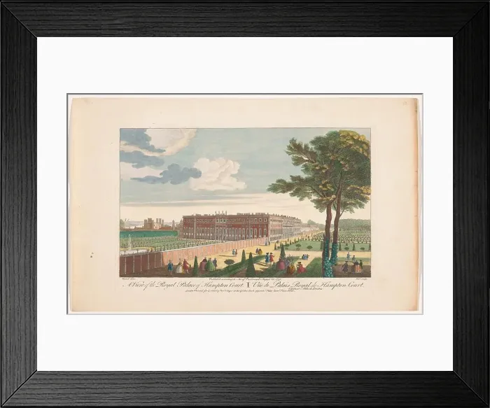 Framed Print : View of Hampton Court Palace in London, 1751. Creator: Fabr. Parr Framed Print : View of Hampton Court Palace in London, 1751. Creator: Fabr. Parr
