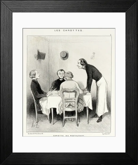 Framed Print : Carotte du Restaurant, 1844. Creator: Honore Daumier Framed Print : Carotte du Restaurant, 1844. Creator: Honore Daumier