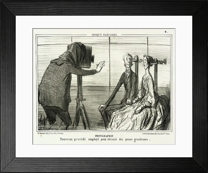Framed Print : Photographie, 1856. Creator: Honore Daumier Framed Print : Photographie, 1856. Creator: Honore Daumier