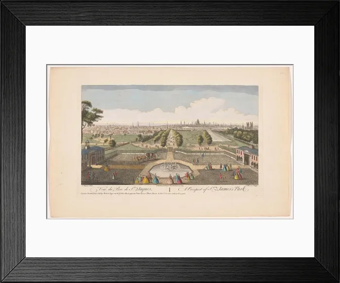 Framed Print : View of Saint James's Park in London as seen from Buckingham House, 1752. Creator: St Torres Framed Print : View of Saint James's Park in London as seen from Buckingham House, 1752. Creator: St Torres