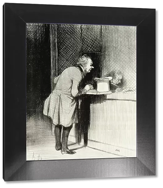 Monsieur, je souscris pour le tremblement de terre des Batignolles... 1844. Creator: Honore Daumier