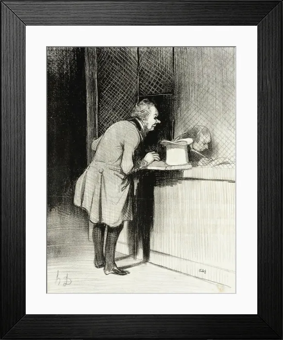 Framed Print : Monsieur, je souscris pour le tremblement de terre des Batignolles... 1844. Creator: Honore Daumier Framed Print : Monsieur, je souscris pour le tremblement de terre des Batignolles... 1844. Creator: Honore Daumier