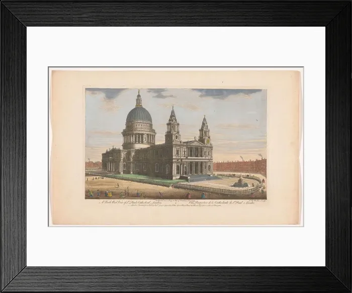 Framed Print : View of Saint Paul's Cathedral in London seen from the northwest side, 1753. Creator: Johann Michael Muller Framed Print : View of Saint Paul's Cathedral in London seen from the northwest side, 1753. Creator: Johann Michael Muller