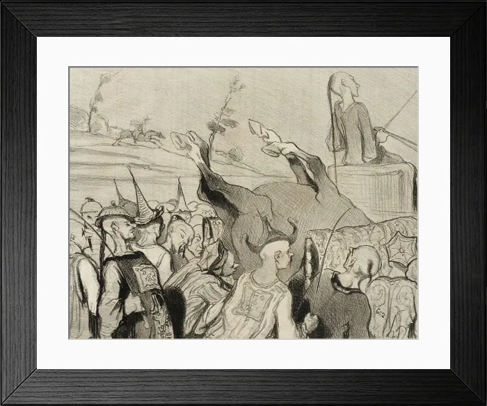 Framed Print : Les Courses de chevaux, 1844. Creator: Honore Daumier Framed Print : Les Courses de chevaux, 1844. Creator: Honore Daumier