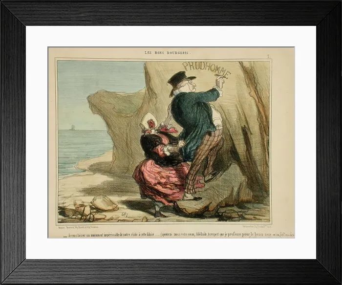 Framed Print : Je veux laisser un monument impérissable... 1854. Creator: Honore Daumier Framed Print : Je veux laisser un monument impérissable... 1854. Creator: Honore Daumier