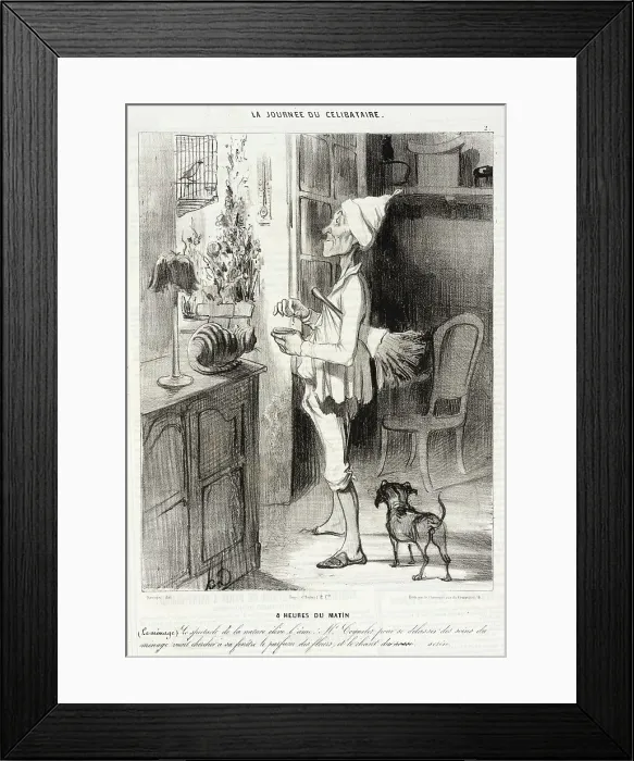 Framed Print : 8 heures du matin, 1839. Creator: Honore Daumier Framed Print : 8 heures du matin, 1839. Creator: Honore Daumier