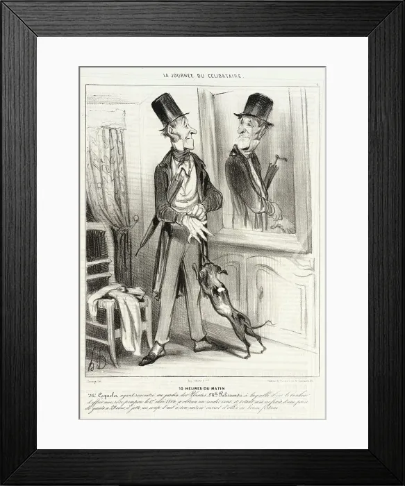 Framed Print : 10 heures du matin, 1839. Creator: Honore Daumier Framed Print : 10 heures du matin, 1839. Creator: Honore Daumier