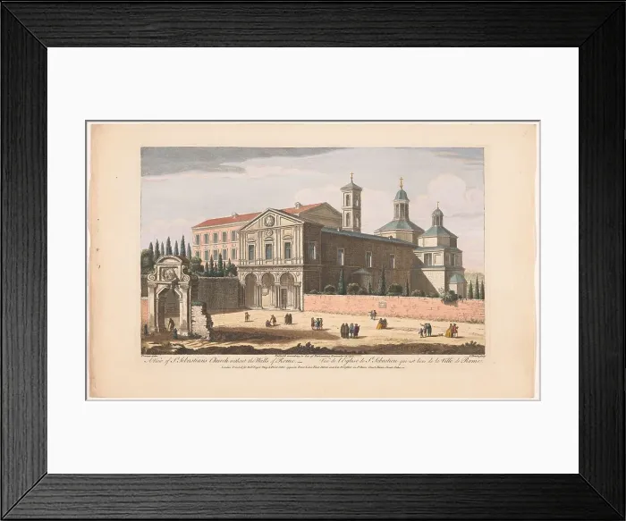 Framed Print : View of the Church of Saint Sebastian Outside the Walls in Rome, 1750. Creator: Thomas Bowles Framed Print : View of the Church of Saint Sebastian Outside the Walls in Rome, 1750. Creator: Thomas Bowles