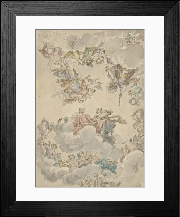 Framed Print : Design for a ceiling with the marriage of Jupiter and Juno, c. 1748-c. 1795. Creator: Petrus Norbertus van Reysschoot Framed Print : Design for a ceiling with the marriage of Jupiter and Juno, c. 1748-c. 1795. Creator: Petrus Norbertus van Reysschoot