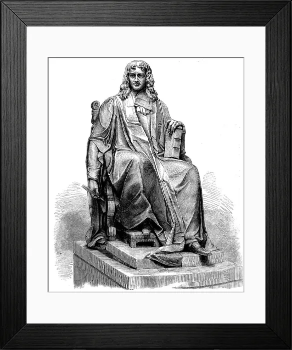 Framed Print : Statue of Dr. Isaac Barrow, inaugurated at Trinity College, Cambridge, on Tuesday last, 1858. Creator: Unknown Framed Print : Statue of Dr. Isaac Barrow, inaugurated at Trinity College, Cambridge, on Tuesday last, 1858. Creator: Unknown