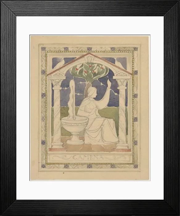 Framed Print : Camena, 1869-1925. Creator: Antoon Derkinderen Framed Print : Camena, 1869-1925. Creator: Antoon Derkinderen