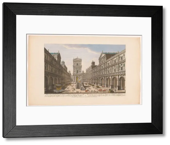 Framed Print : View of the courtyard of the Temple of Solomon, 1754-1755. Creator: Unknown Framed Print : View of the courtyard of the Temple of Solomon, 1754-1755. Creator: Unknown
