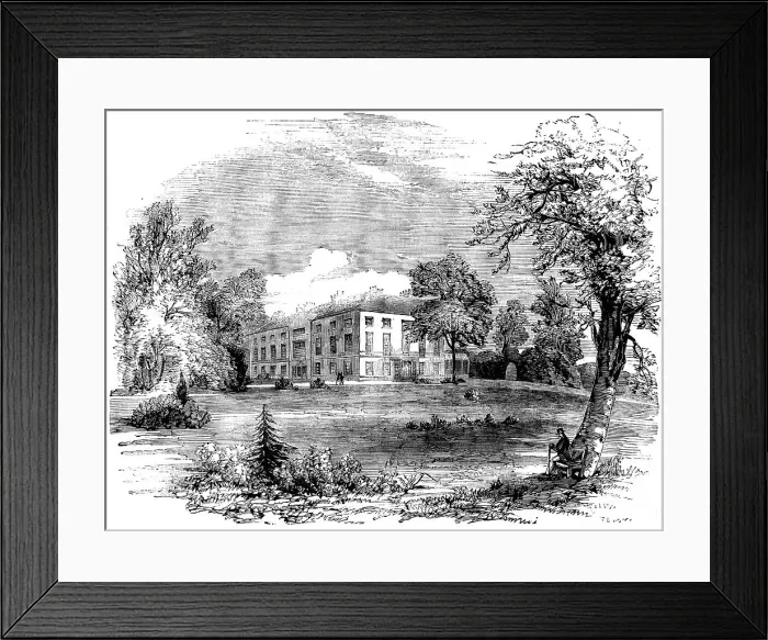 Framed Print : Tapton House, near Chesterfield, the Residence of the Late Mr. G. Stephenson, 1858. Creator: Unknown Framed Print : Tapton House, near Chesterfield, the Residence of the Late Mr. G. Stephenson, 1858. Creator: Unknown