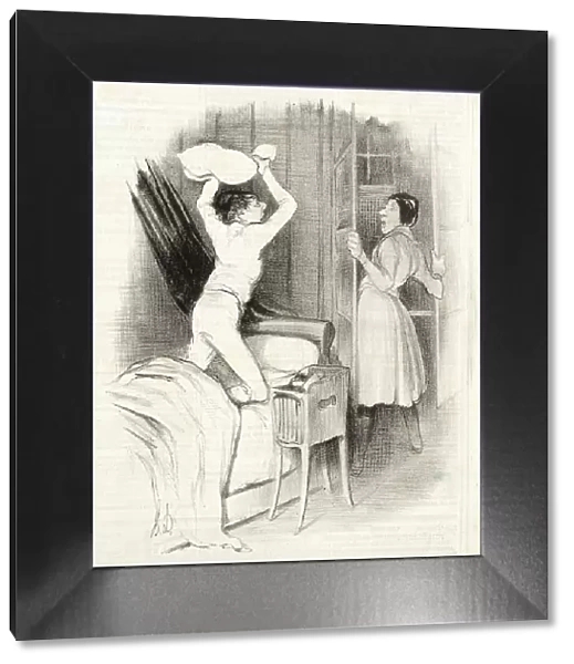 Théâtre du Vaudeville - Passé Minuit, 1839. Creator: Honore Daumier