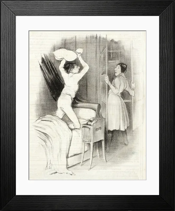 Framed Print : Théâtre du Vaudeville - Passé Minuit, 1839. Creator: Honore Daumier Framed Print : Théâtre du Vaudeville - Passé Minuit, 1839. Creator: Honore Daumier