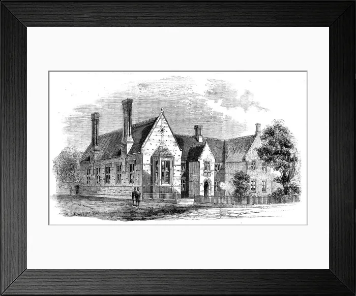 Framed Print : The New Gresham Grammar School at Holt, Norfolk, 1858. Creator: Unknown Framed Print : The New Gresham Grammar School at Holt, Norfolk, 1858. Creator: Unknown