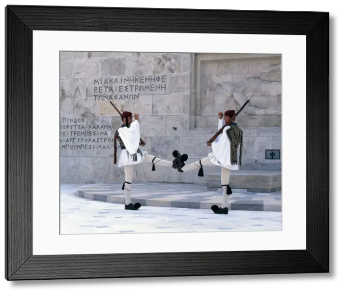 Framed Print : Parliament and Changing of the Guard, Athens, Greece, 2018. Creator: Ethel Davies Framed Print : Parliament and Changing of the Guard, Athens, Greece, 2018. Creator: Ethel Davies