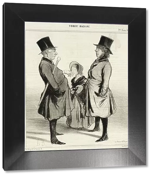 L'Adoption - Ah ça! Robert, mon ami... 1841. Creator: Honore Daumier