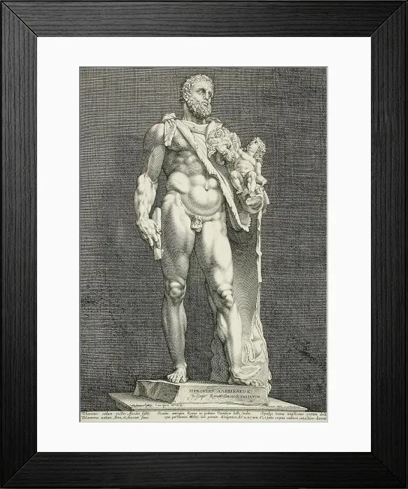 Framed Print : The Emperor Commodus...Hercules, 1591. Creator: Hendrik Goltzius Framed Print : The Emperor Commodus...Hercules, 1591. Creator: Hendrik Goltzius