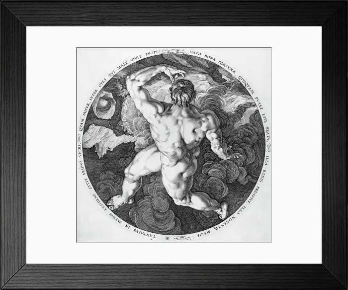 Framed Print : Tantalus, 1588. Creator: Hendrik Goltzius Framed Print : Tantalus, 1588. Creator: Hendrik Goltzius