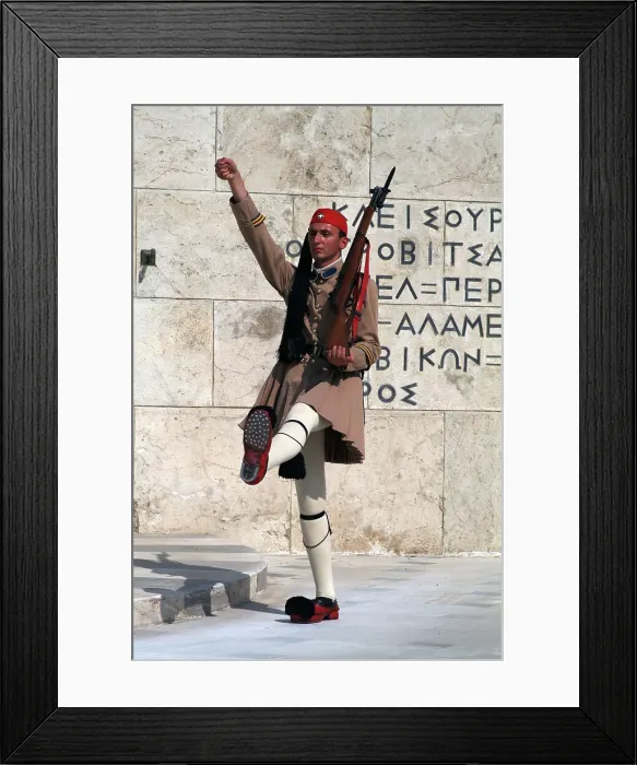 Framed Print : Parliament and Changing of the Guard, Athens, Greece, 2003. Creator: Ethel Davies Framed Print : Parliament and Changing of the Guard, Athens, Greece, 2003. Creator: Ethel Davies