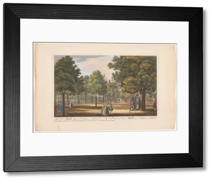 Framed Print : View of The Mall in Saint James's Park in London, 1752. Creator: William Henry Toms Framed Print : View of The Mall in Saint James's Park in London, 1752. Creator: William Henry Toms