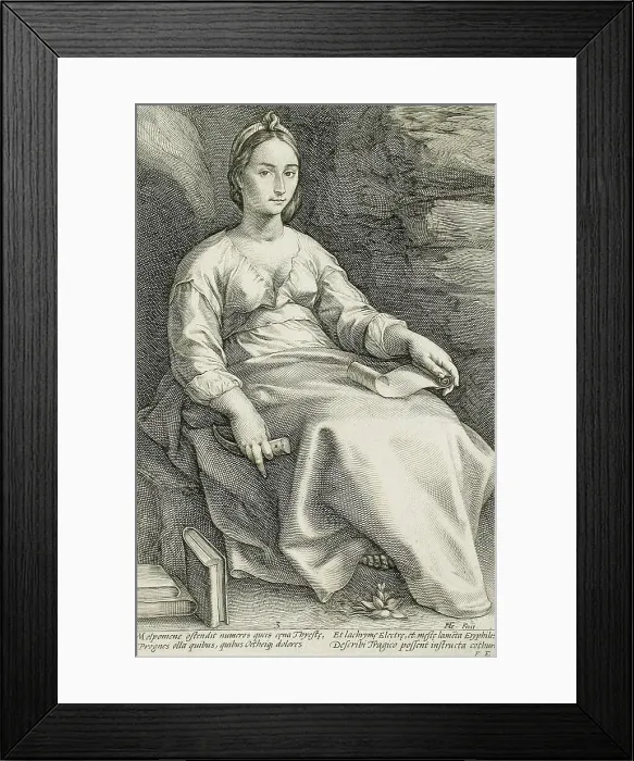 Framed Print : Melpomene, 1592. Creator: Hendrik Goltzius Framed Print : Melpomene, 1592. Creator: Hendrik Goltzius