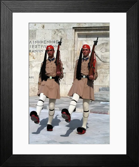 Framed Print : Parliament and Changing of the Guard, Athens, Greece, 2003. Creator: Ethel Davies Framed Print : Parliament and Changing of the Guard, Athens, Greece, 2003. Creator: Ethel Davies