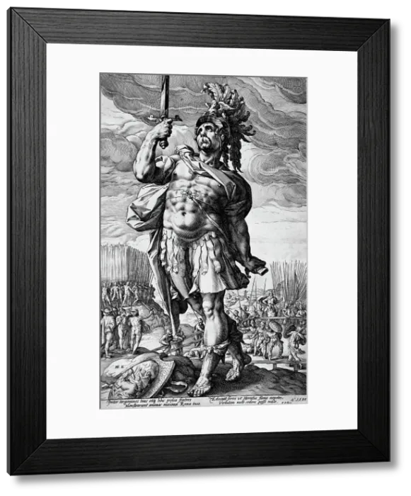 Framed Print : Publis Horatius, 1586. Creator: Hendrik Goltzius Framed Print : Publis Horatius, 1586. Creator: Hendrik Goltzius