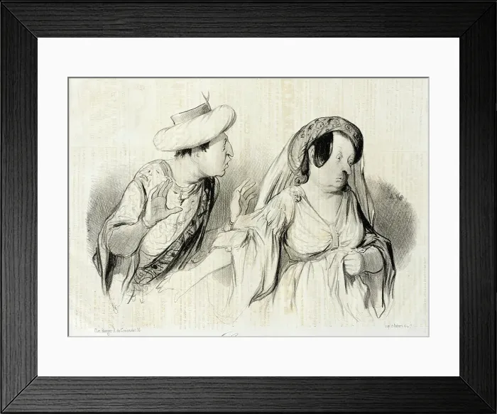 Framed Print : Sortez!...(Bajazet), 1841. Creator: Honore Daumier Framed Print : Sortez!...(Bajazet), 1841. Creator: Honore Daumier
