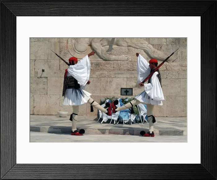 Framed Print : Parliament and Changing of the Guard, Athens, Greece, 2003. Creator: Ethel Davies Framed Print : Parliament and Changing of the Guard, Athens, Greece, 2003. Creator: Ethel Davies