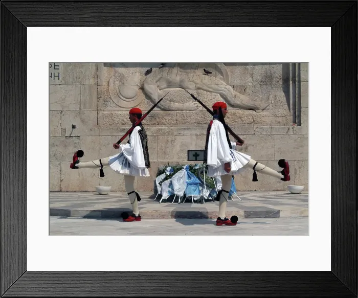 Framed Print : Parliament and Changing of the Guard, Athens, Greece, 2003. Creator: Ethel Davies Framed Print : Parliament and Changing of the Guard, Athens, Greece, 2003. Creator: Ethel Davies