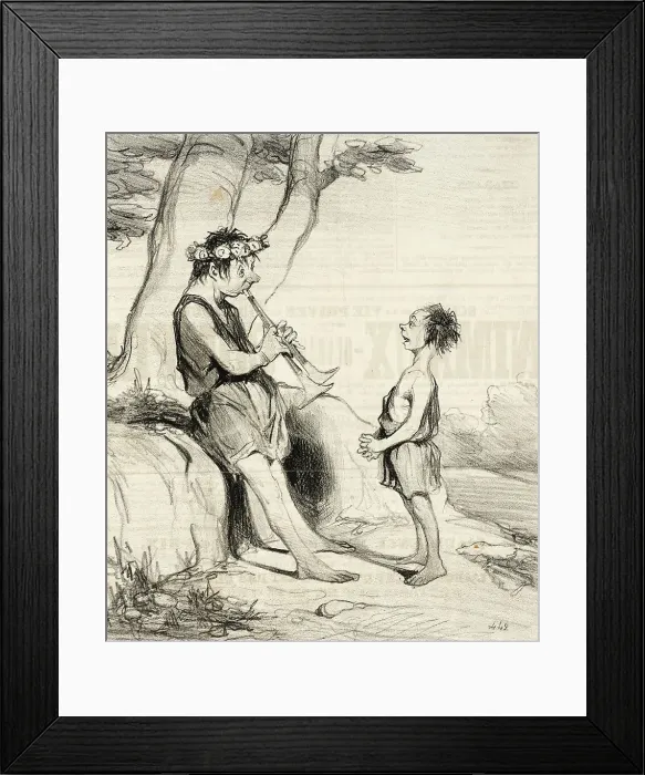 Framed Print : Les Bergers de Virgile, 1842. Creator: Honore Daumier Framed Print : Les Bergers de Virgile, 1842. Creator: Honore Daumier