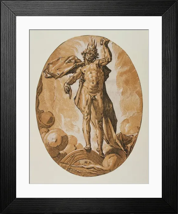 Framed Print : Helios, between c1588 and c1589. Creator: Hendrik Goltzius Framed Print : Helios, between c1588 and c1589. Creator: Hendrik Goltzius