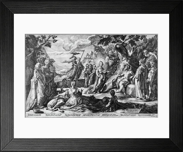 Framed Print : The Judgment of Midas, 1590. Creator: Hendrik Goltzius Framed Print : The Judgment of Midas, 1590. Creator: Hendrik Goltzius