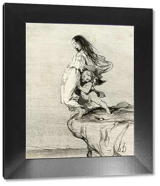 La Mort de Sappho, 1843. Creator: Honore Daumier