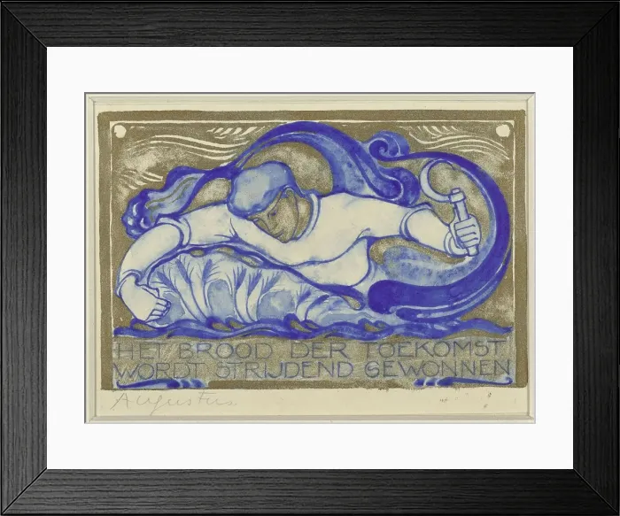 Framed Print : The bread of the future is won fighting, August, c. 1929. Creator: Willem Arondeus